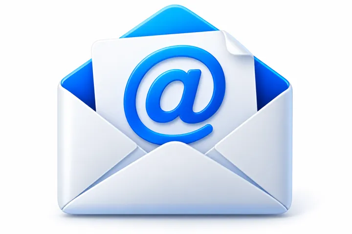 Ilustração de um computador com e-mail preso na caixa de saída
